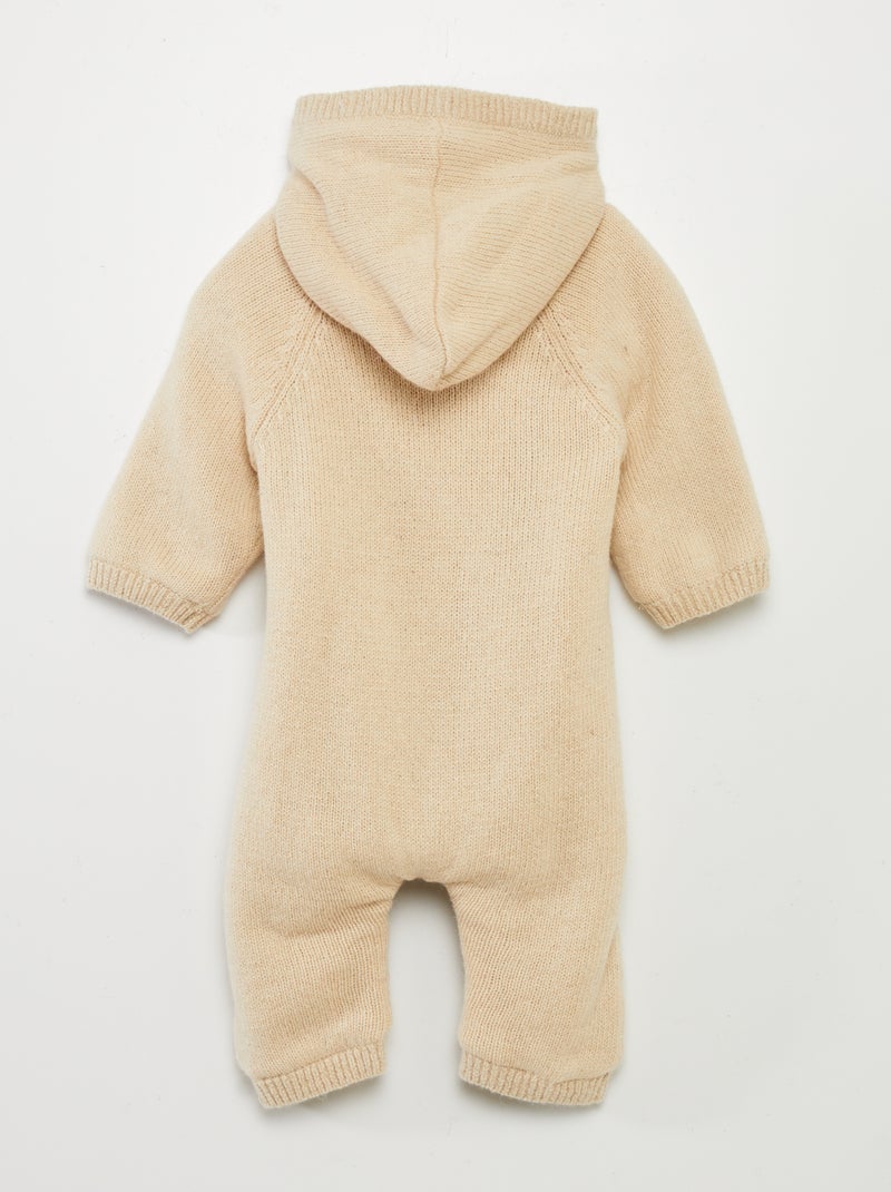 Mono abrigado de punto tricotado trenzado 'Name it' BEIGE - Kiabi