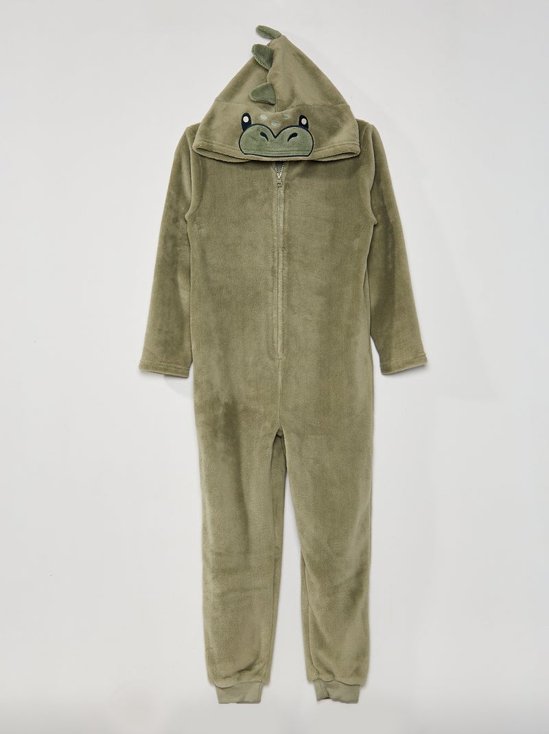 Mono 'animal' de tejido polar VERDE - Kiabi