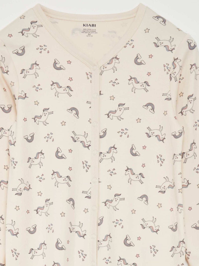 Mono con aberturas de botones a presión - colección fácil de poner BLANCO - Kiabi
