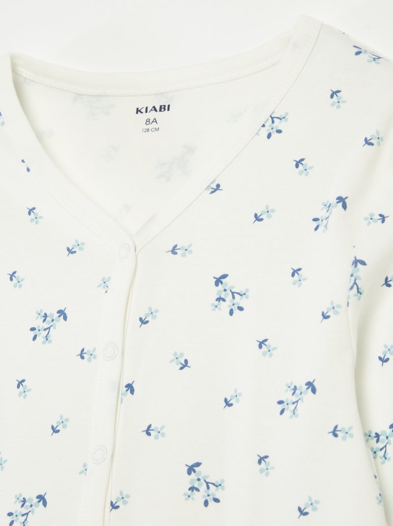 Mono con aberturas de botones a presión - colección fácil de poner BLANCO - Kiabi