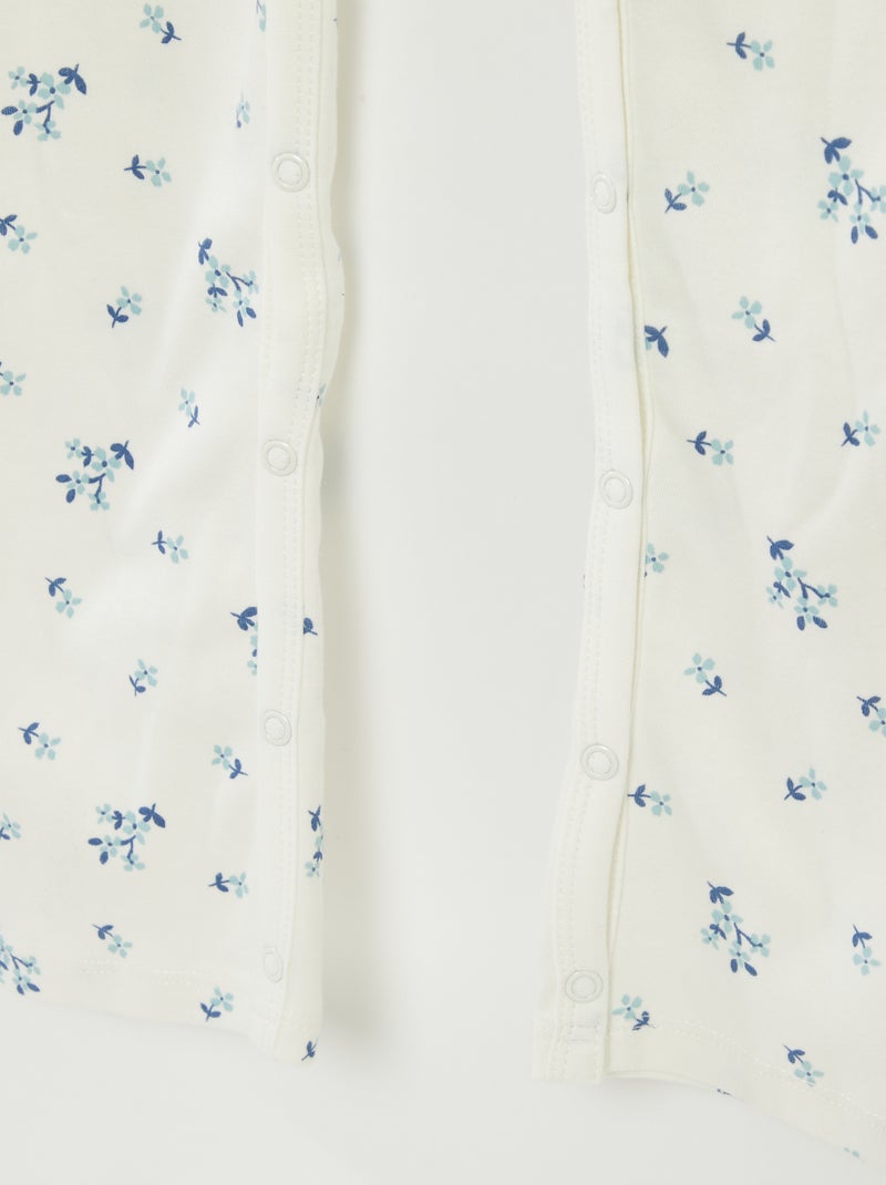 Mono con aberturas de botones a presión - colección fácil de poner BLANCO - Kiabi