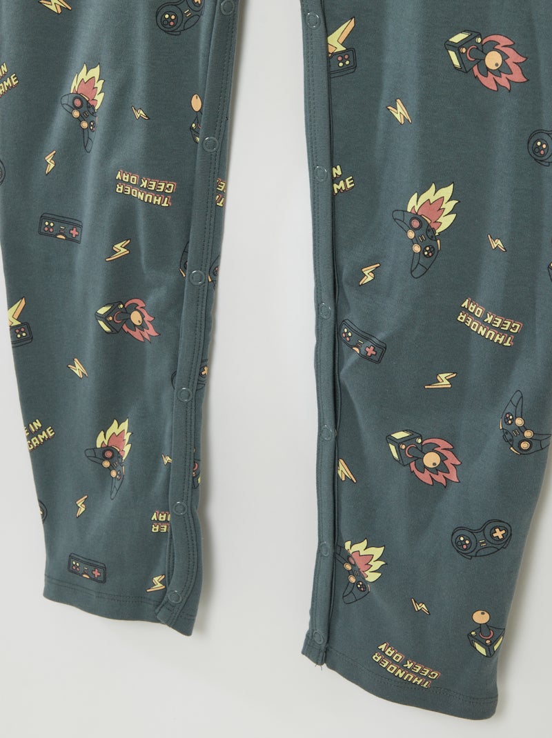 Mono con aberturas de botones a presión - colección fácil de poner VERDE - Kiabi