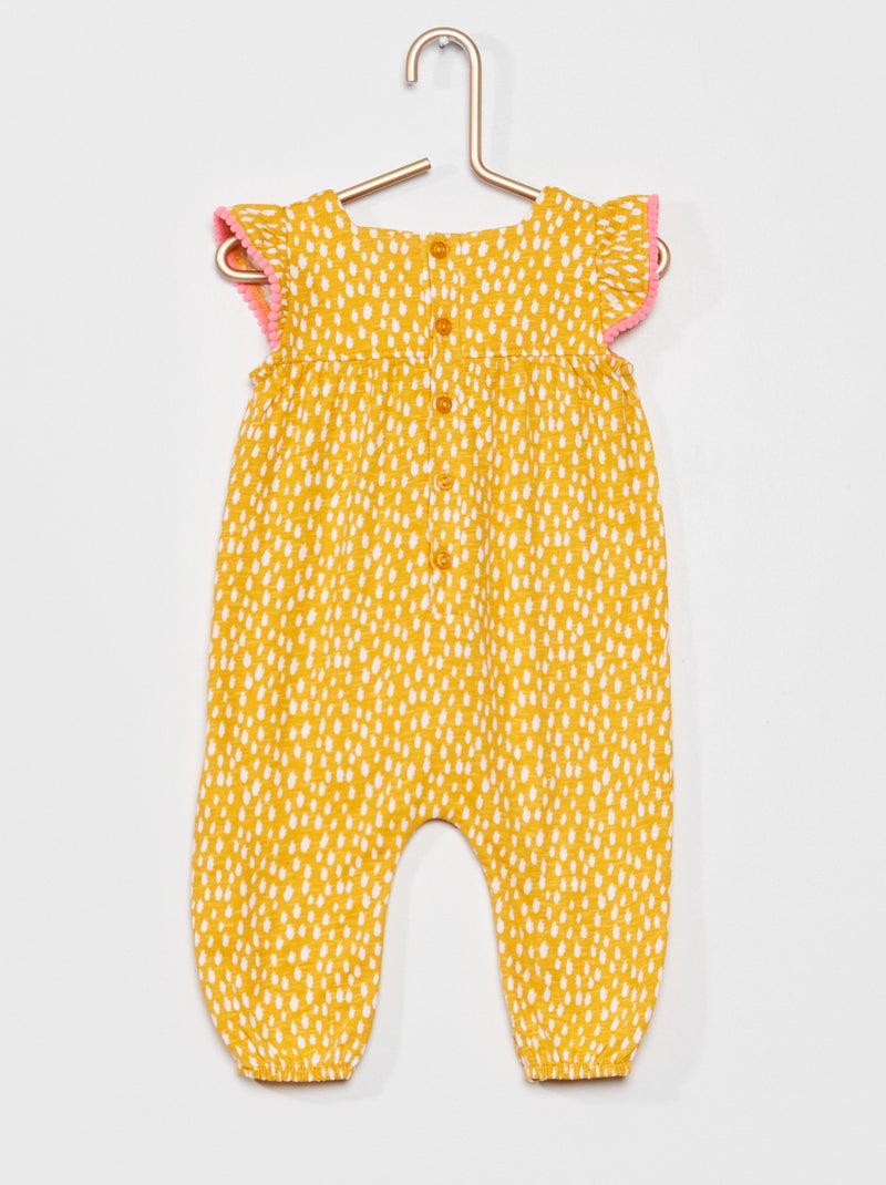 Mono con cuello cuadrado AMARILLO - Kiabi