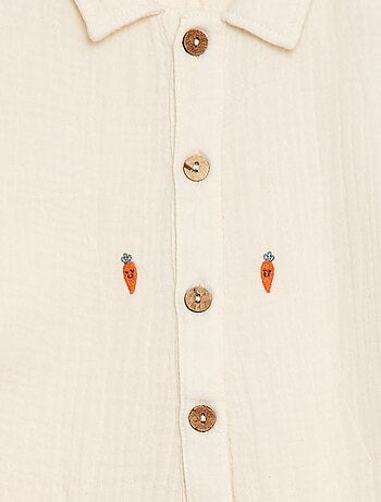 Mono con estampado integral de algodón