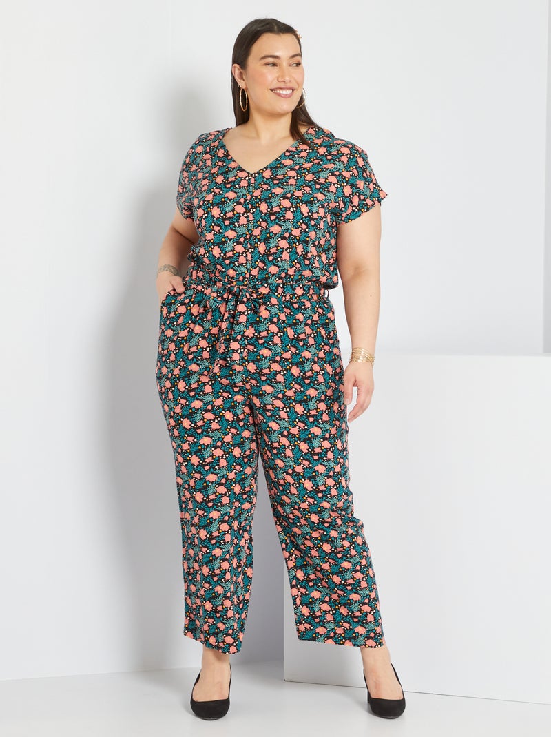 Mono con pierna ancha NEGRO - Kiabi