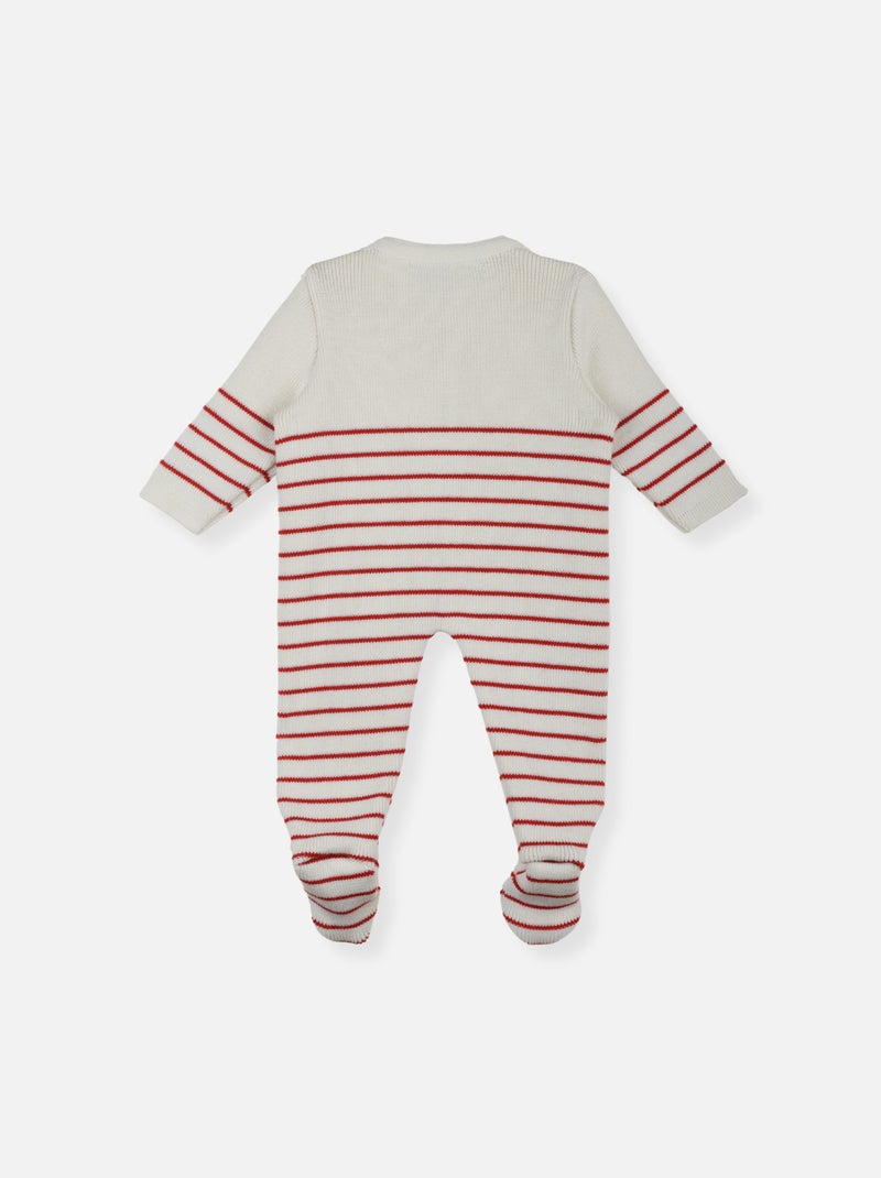 Mono con pies Blanco Rojo - Kiabi