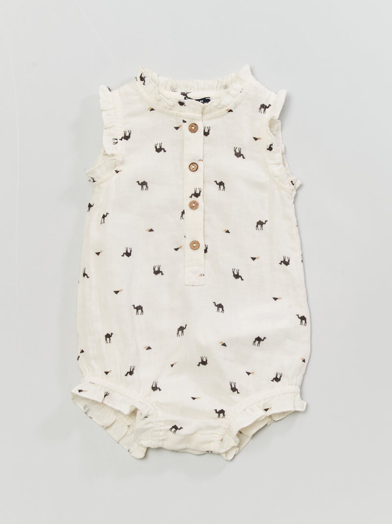 Mono corto 'camello' BLANCO - Kiabi