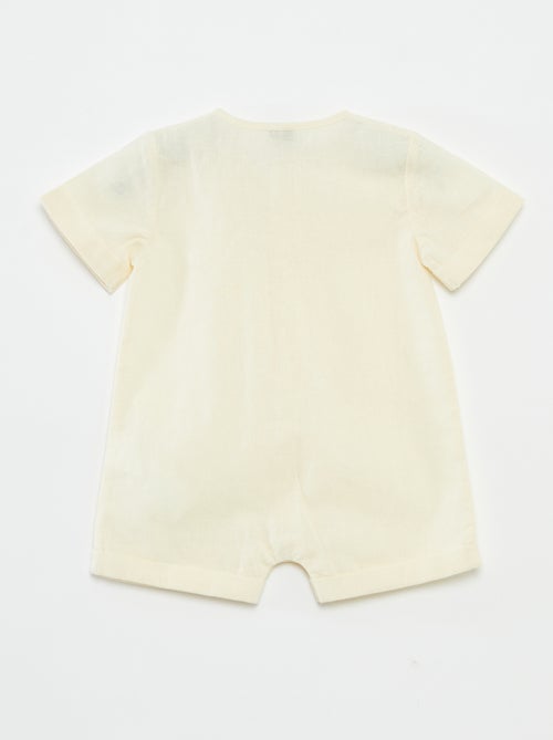 Mono corto con botones liso - Kiabi