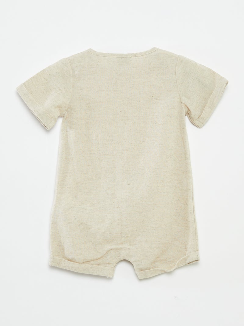 Mono corto con cierre de botones BLANCO - Kiabi