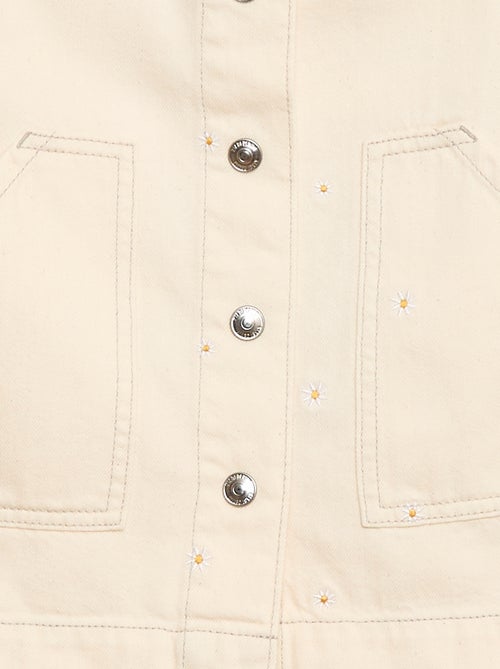 Mono corto con flores bordadas - Kiabi