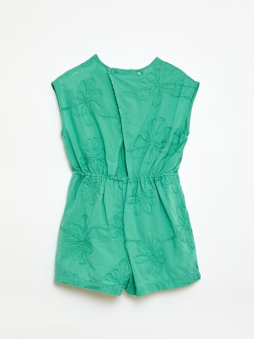 Mono corto con grandes flores bordadas - Kiabi