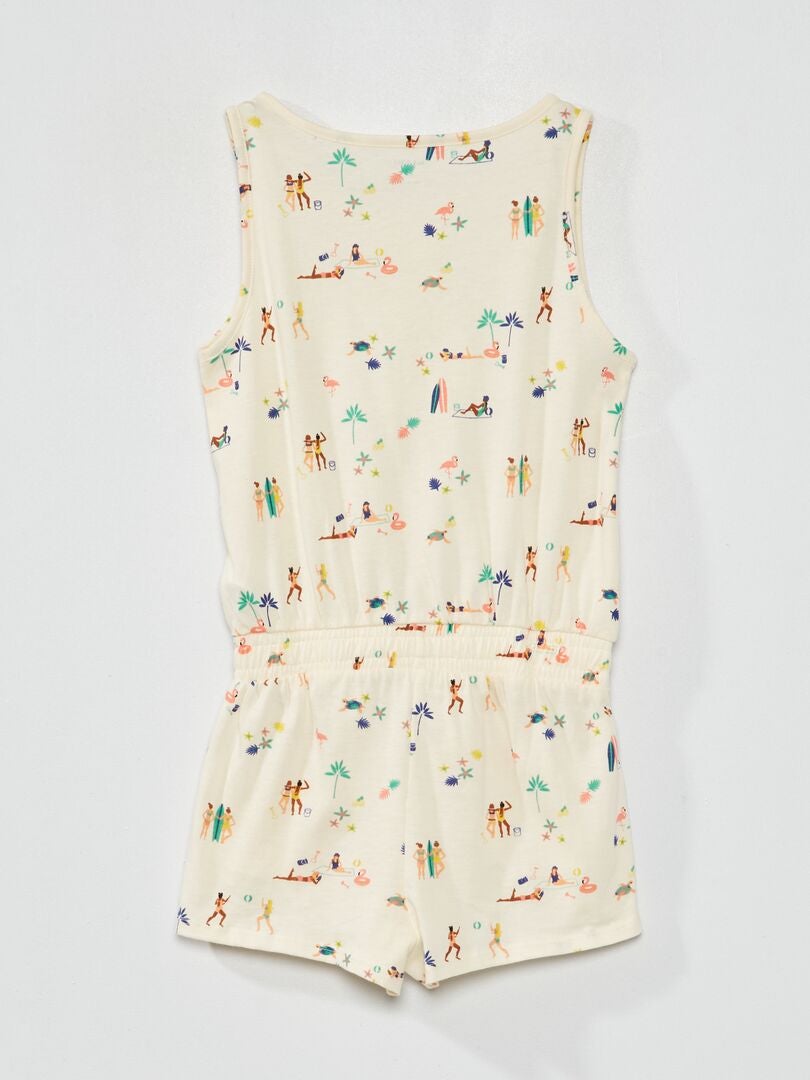 Mono corto con motivo BEIGE - Kiabi