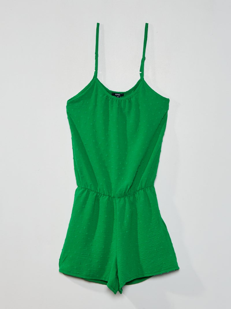Mono corto con tirantes VERDE - Kiabi