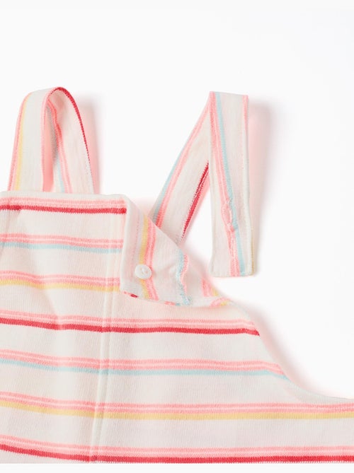 Mono corto de algodón a rayas con bolsillos delanteros - Kiabi