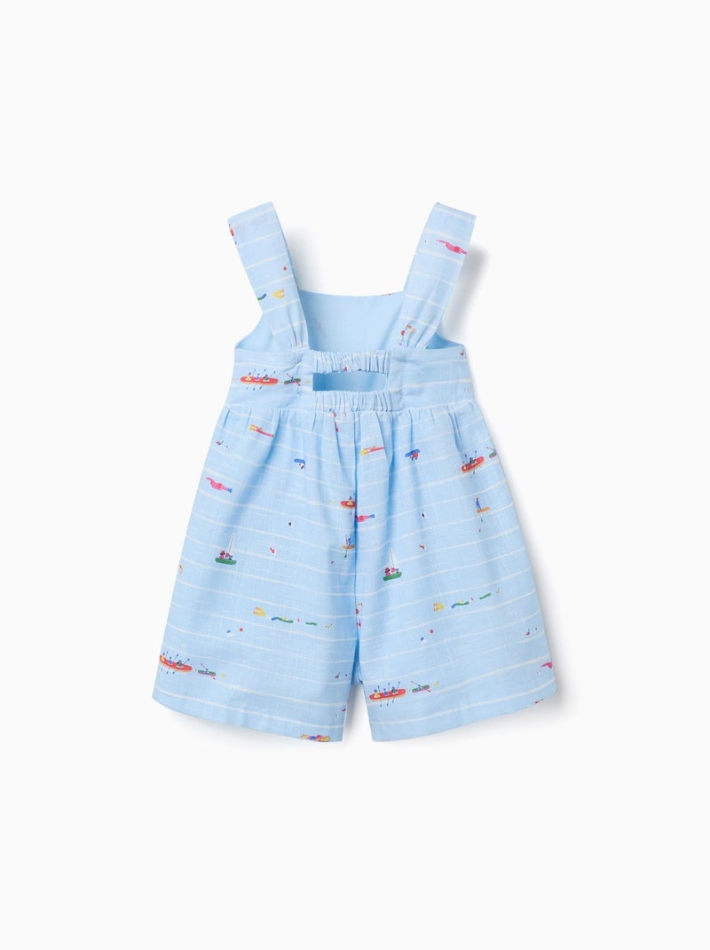 Mono corto de algodón con estampado Carolina Celas x Zippy Azul claro - Kiabi