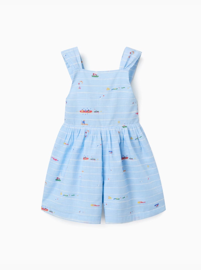 Mono corto de algodón con estampado Carolina Celas x Zippy Azul claro - Kiabi