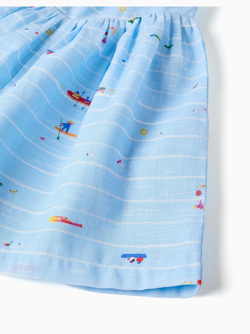 Mono corto de algodón con estampado Carolina Celas x Zippy Azul claro - Kiabi
