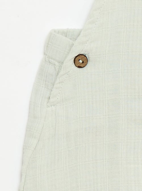 Mono corto de doble gasa de algodón - Kiabi