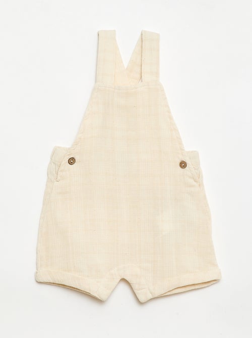 Mono corto de doble gasa de algodón - Kiabi