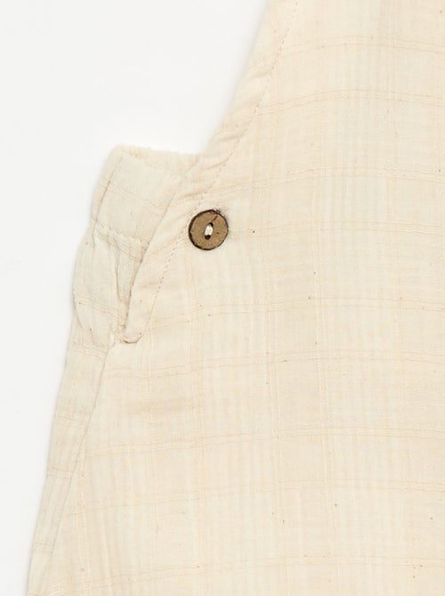 Mono corto de doble gasa de algodón - Kiabi