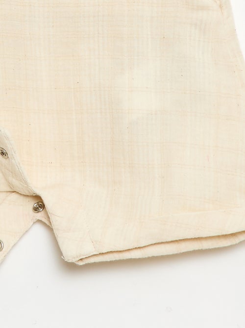 Mono corto de doble gasa de algodón - Kiabi