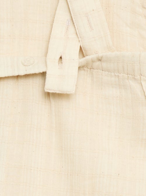 Mono corto de doble gasa de algodón - Kiabi