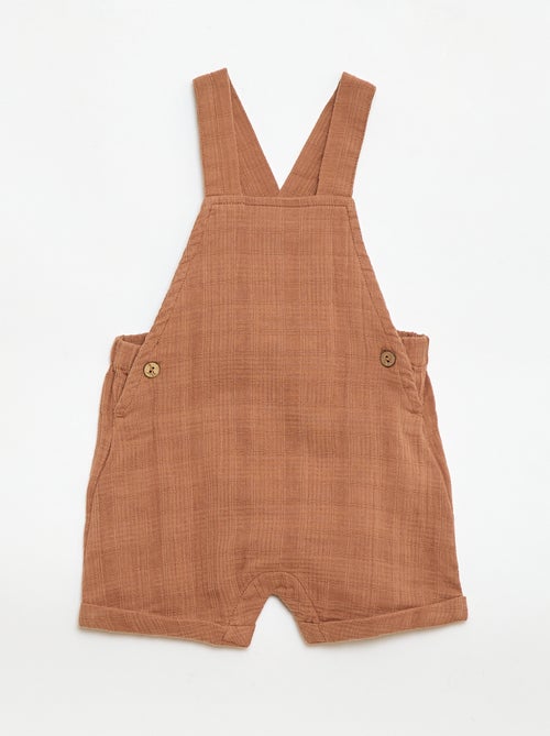 Mono corto de doble gasa de algodón - Kiabi