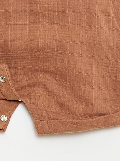 Mono corto de doble gasa de algodón - Kiabi