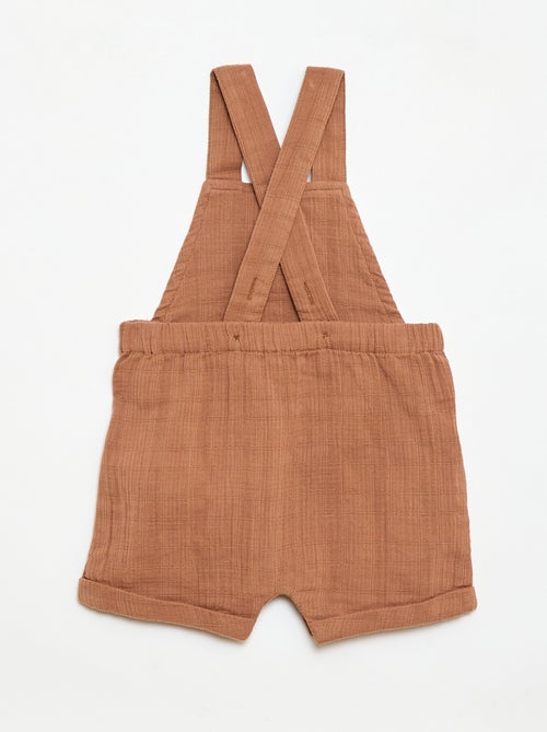 Mono corto de doble gasa de algodón - Kiabi