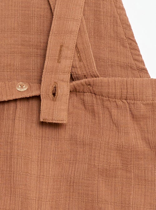 Mono corto de doble gasa de algodón - Kiabi