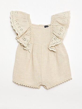 Mono corto de lino mezclado