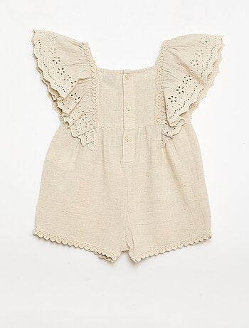 Mono corto de lino mezclado