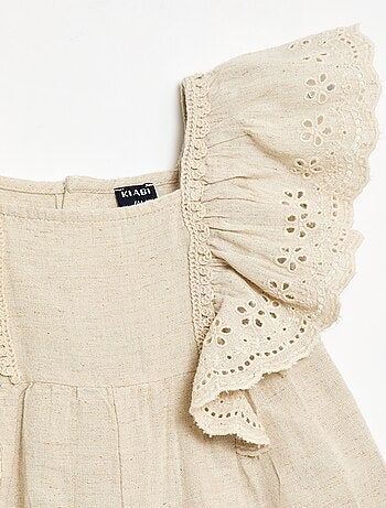 Mono corto de lino mezclado