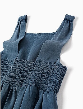 Mono corto de lyocell sin mangas y con aberturas