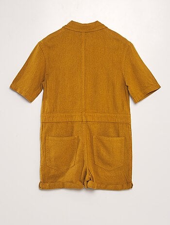 Mono corto de manga corta con mezcla de lino - Unisex