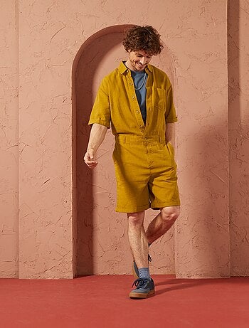 Mono corto de mezcla de lino - Unisex