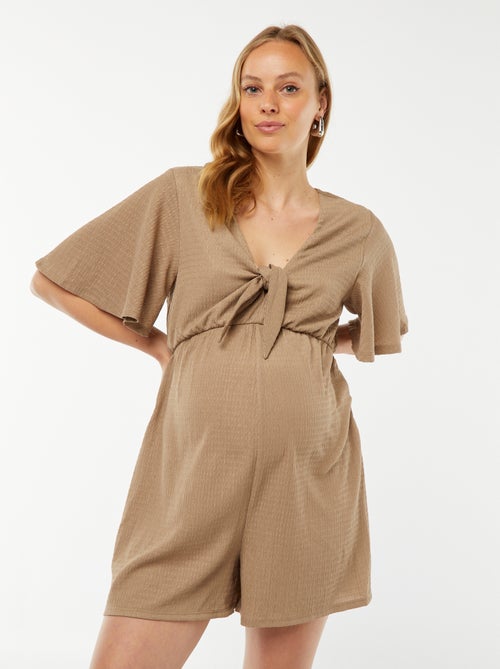 Mono corto de premamá de punto gofrado - Kiabi