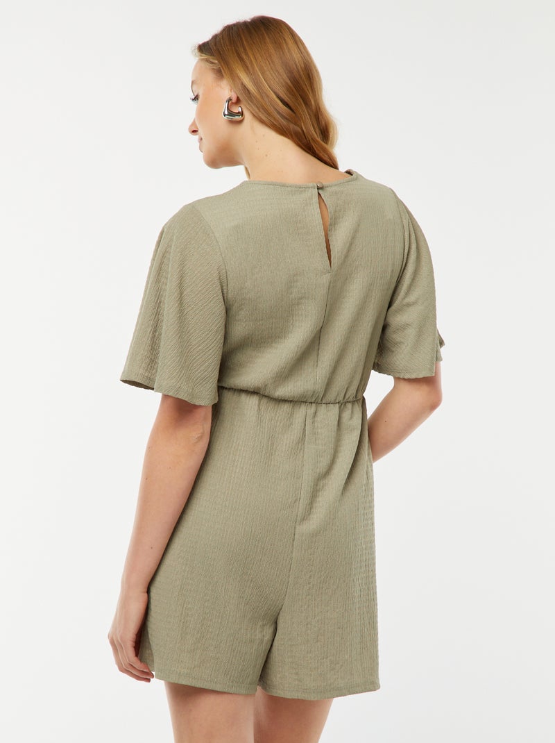 Mono corto de premamá de punto gofrado Verde - Kiabi