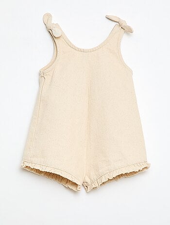 Mono corto en twill con tirantes