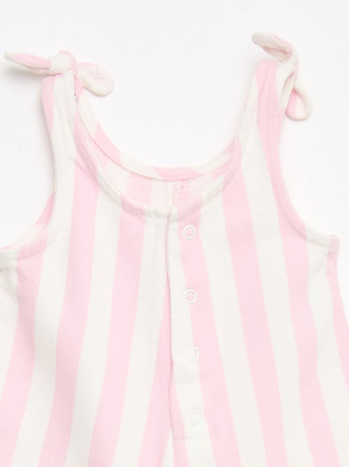 Mono corto en twill con tirantes - Kiabi