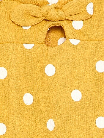 Mono corto estampado de punto arrugado