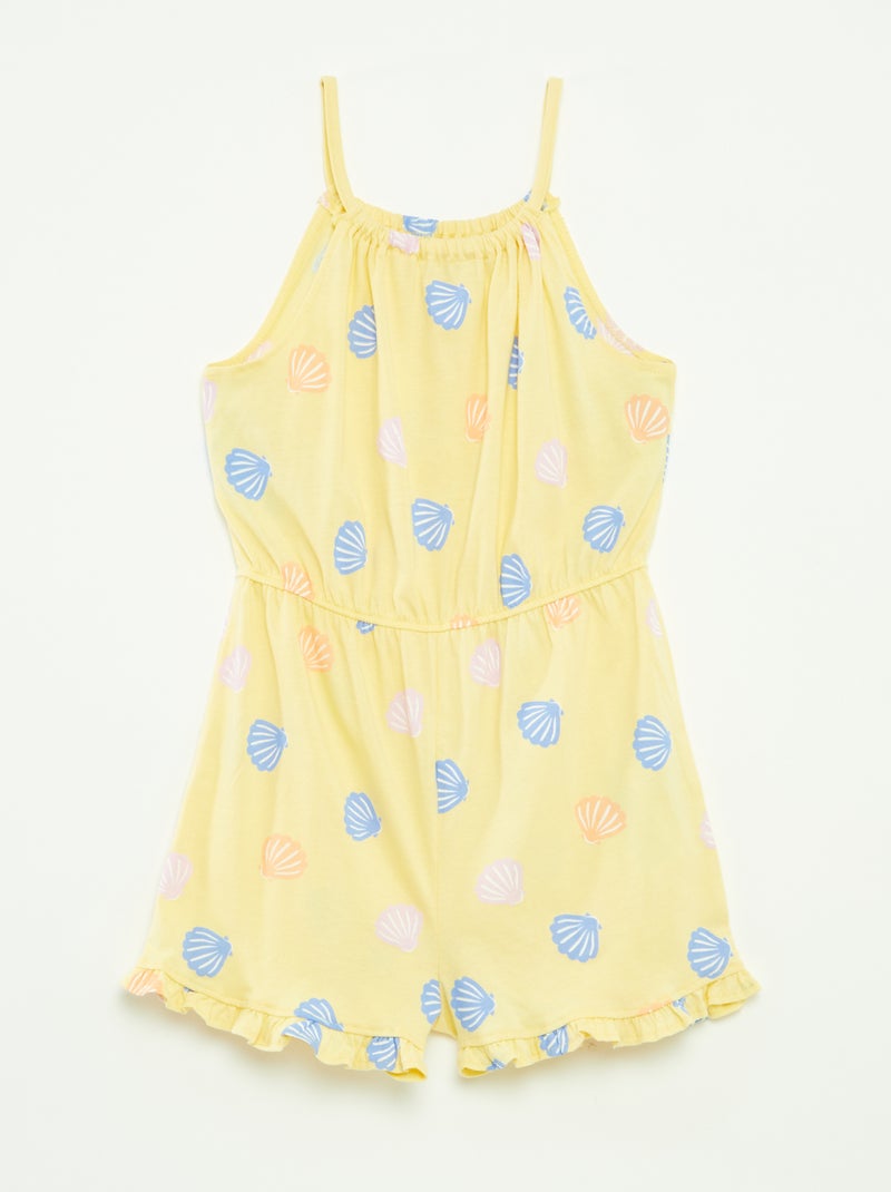 Mono corto estampado de tirantes AMARILLO - Kiabi