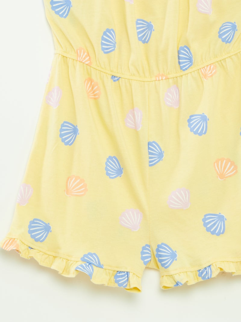 Mono corto estampado de tirantes AMARILLO - Kiabi