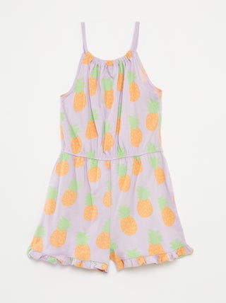 Mono corto estampado de tirantes