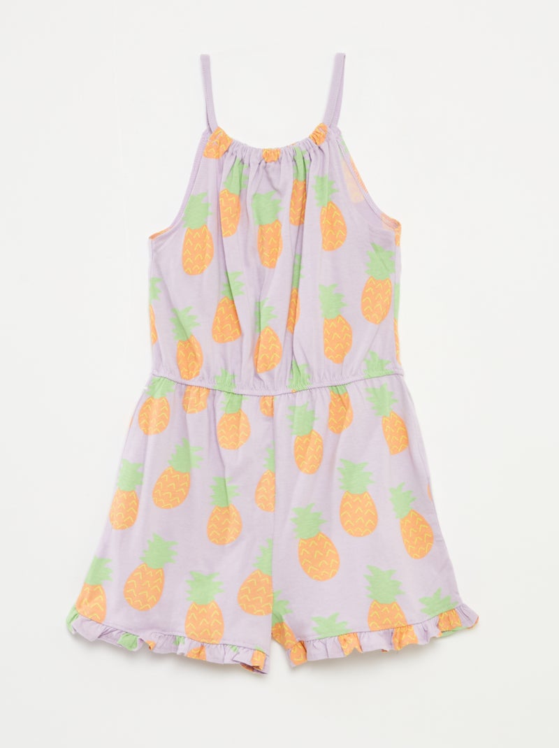 Mono corto estampado de tirantes PURPURA - Kiabi