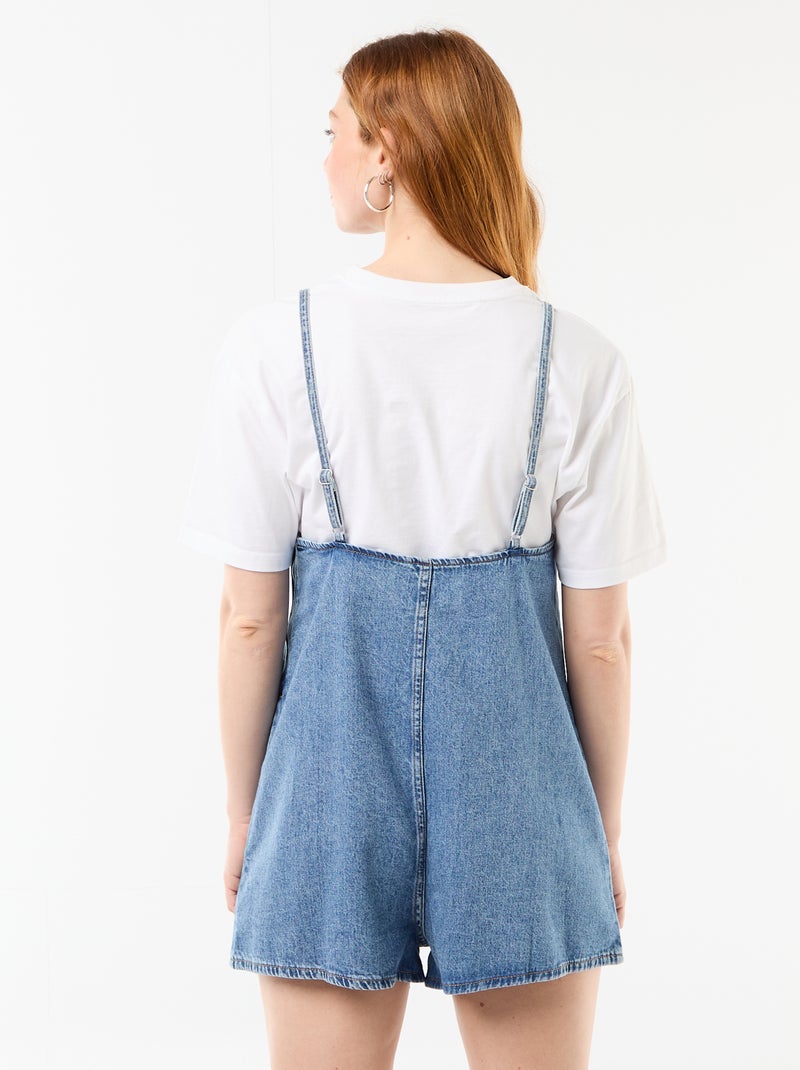 Mono corto estilo peto Azul - Kiabi