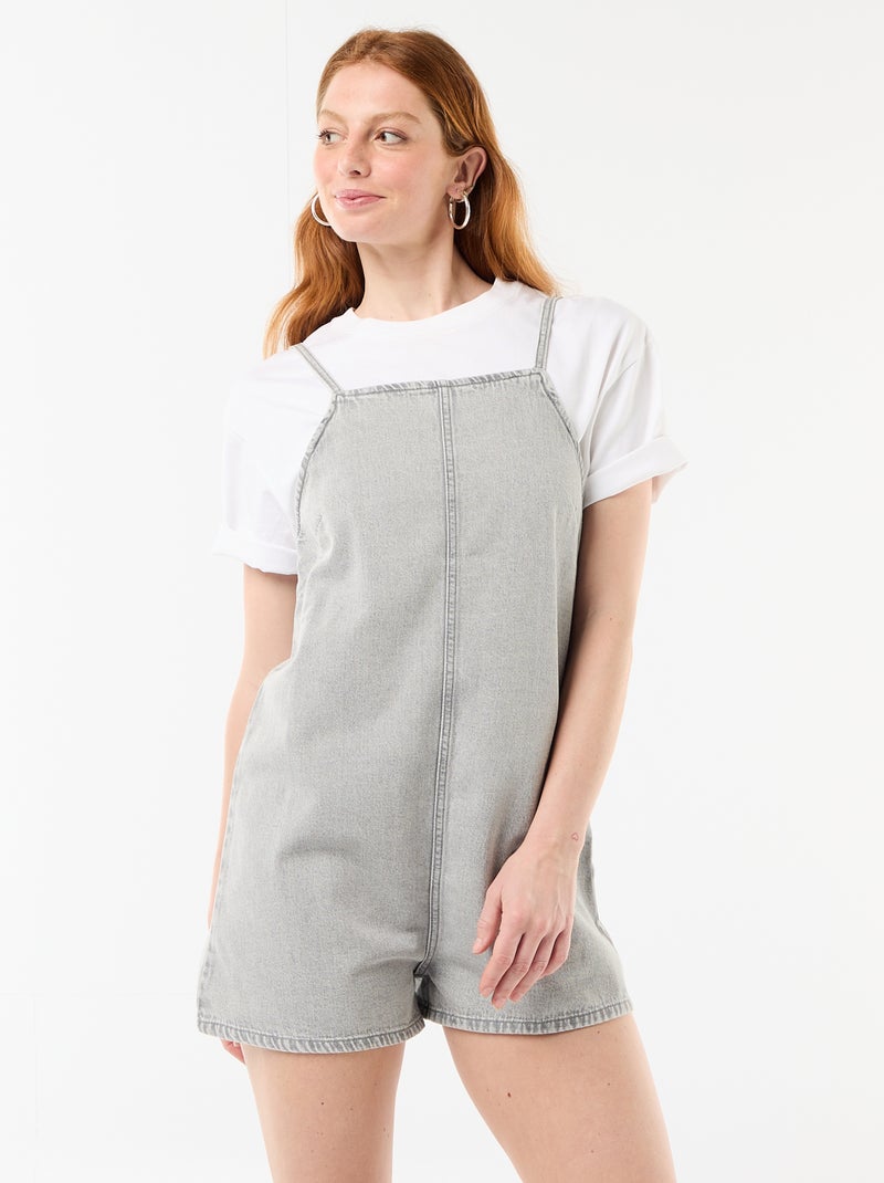 Mono corto estilo peto Gris - Kiabi