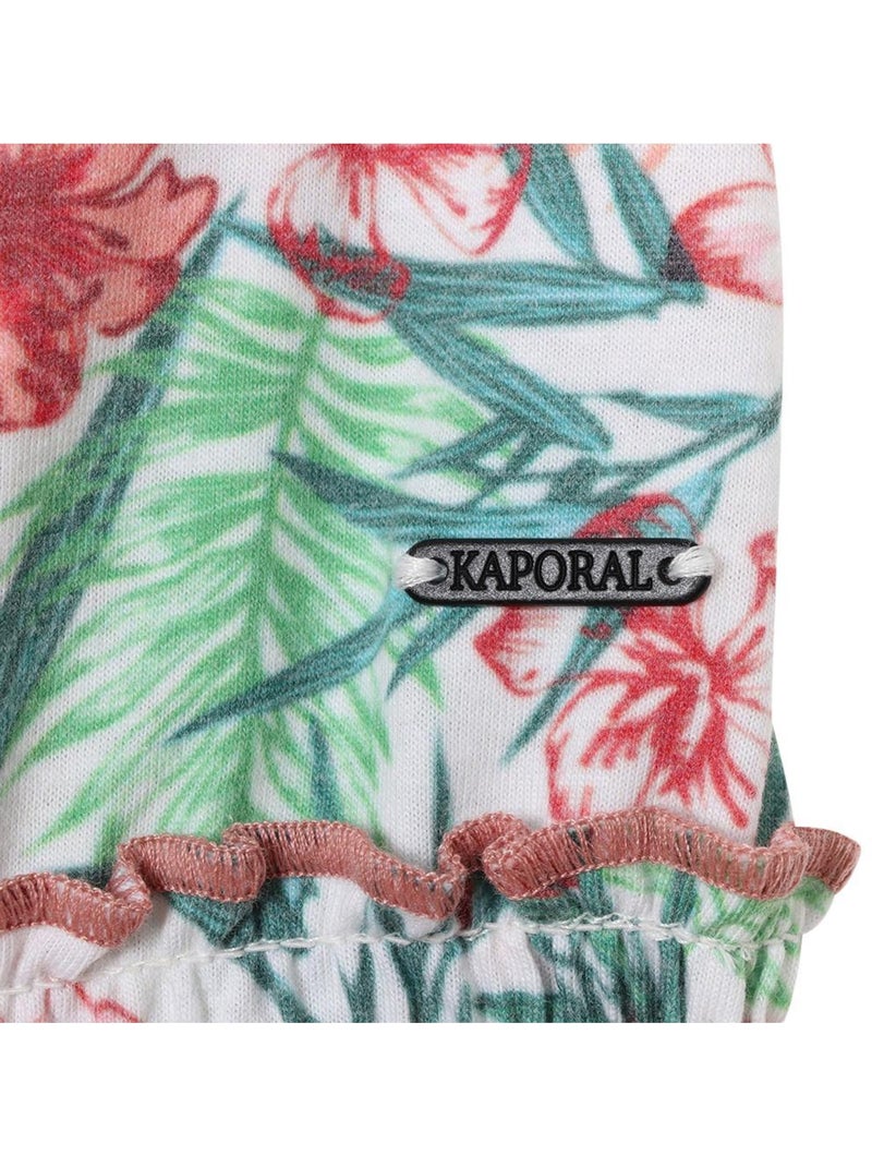 Mono Corto Floral Niña Kaporal Blanco - Kiabi