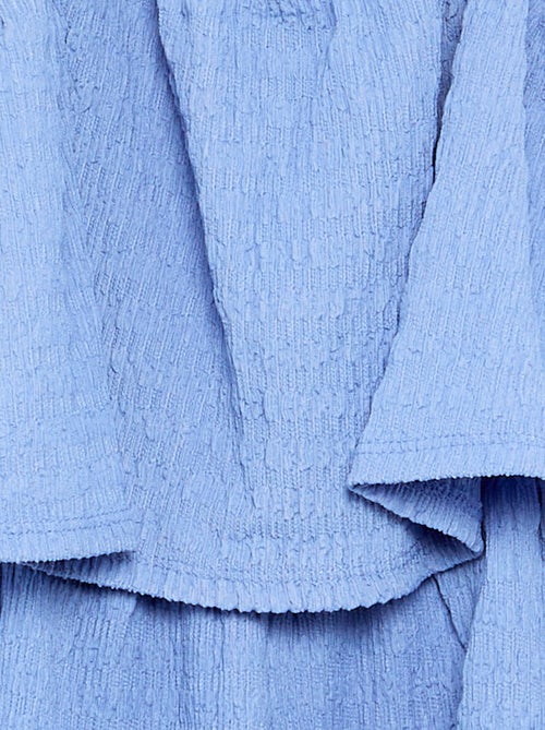 Mono corto liso de tirantes de punto gofrado - Kiabi