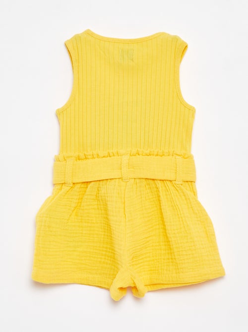 Mono corto sin mangas con cinturón anudable - Kiabi